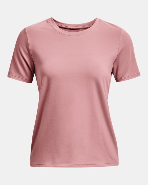 女士UA Meridian短袖T恤 in Pink image number 4